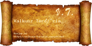 Valkusz Terézia névjegykártya